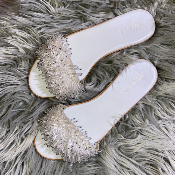 White Rachel Zoe Slide Sandal - Picture 2 of 2